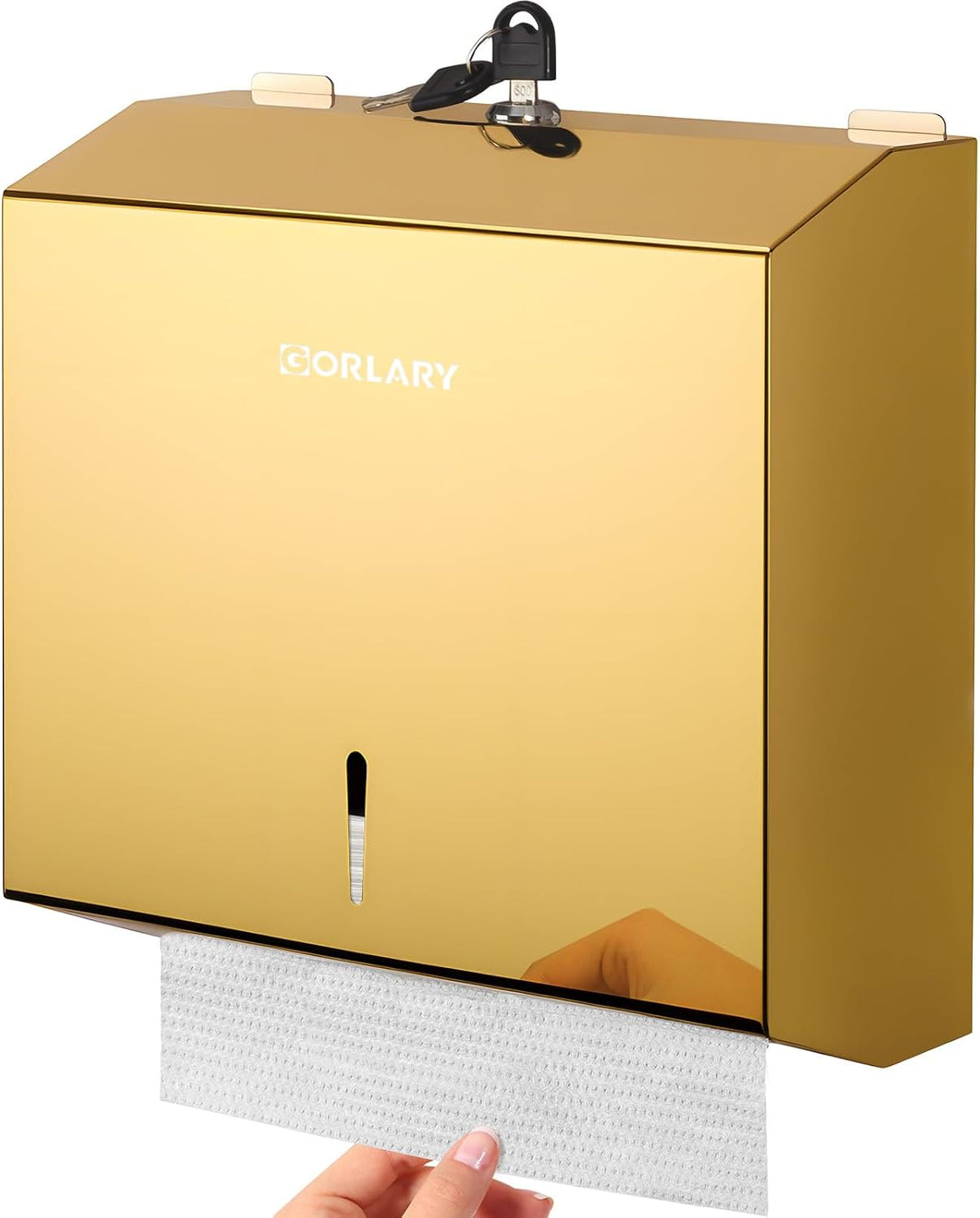 Gorlary Commercial Paper Towel Dispenser Wall Mount, Silver