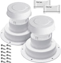 (2 Pack, White RV Roof Vent Cover Kits with Putty Tape and Screws