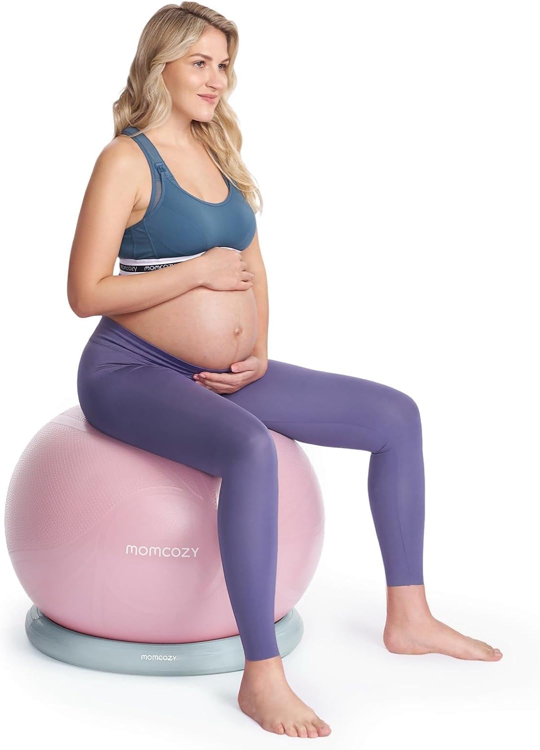 Momcozy BirthEase Pregnancy Ball Set, Birthing Yoga Ball with App Courses