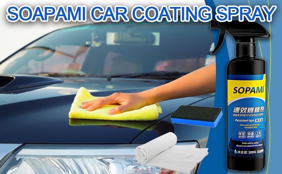 Sopami nano Ceramic Paint Sealant, Ceramic Coating for Cars Maximum Gloss & Shine ceramic wax, car coating spray Extremely Hydrophobic Ceramic Spray Coating, RVs, Motorcycles, Boats, and ATVs
