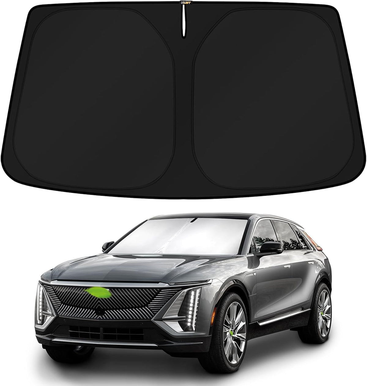 KUST Windshield Sun Shade for 2017-2026 Tesla Model Y/Model 3 Sunshade Accessories (Fit 2025-2026 Model Y Juniper / 2024 Model 3 Highland) Upgraded Foldable Sunshade, Blocks UV Rays Keep Car Cool