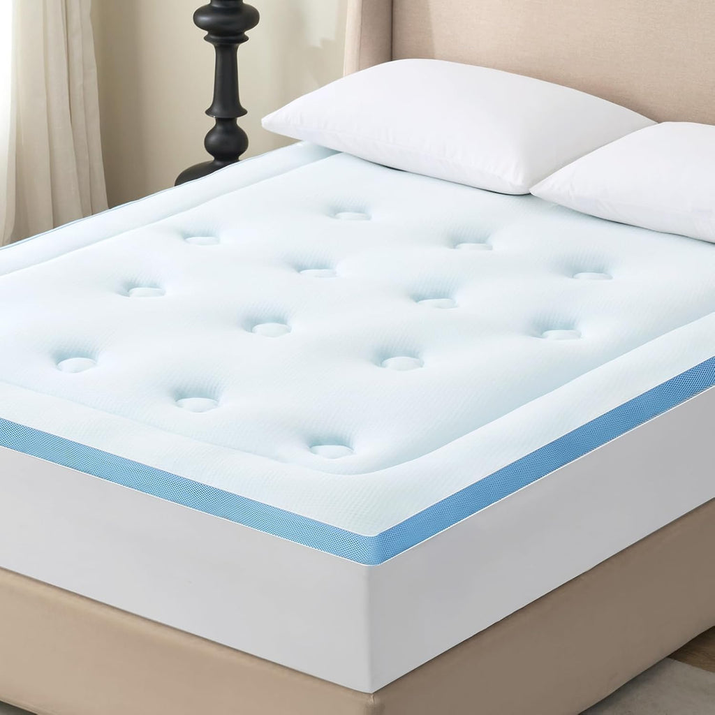 Hansleep Twin XL Mattress Topper College Dorm Memory Foam Soft Mattress Pad