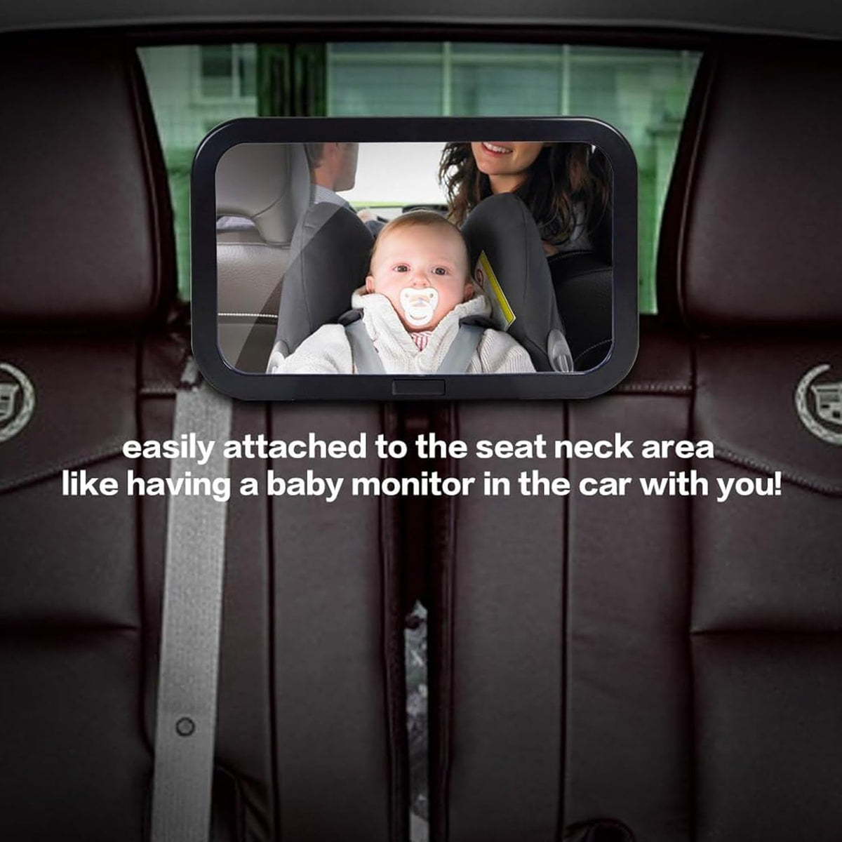 Shynerk Baby Car Mirror, Rear Facing Car Seat Mirror Safety for Infant Newborn, Baby Mirror with Wide Rearview & 360° Rotation, Shatterproof & Easy Assembled Crash Tested