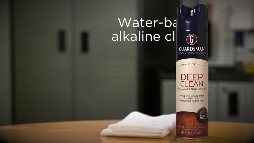 Guardsman Deep Cleaning Wood Cleaner for Cabinets, Furniture, Tables, and Other Wood Surfaces, Aerosol Spray, 12.5 Ounces
