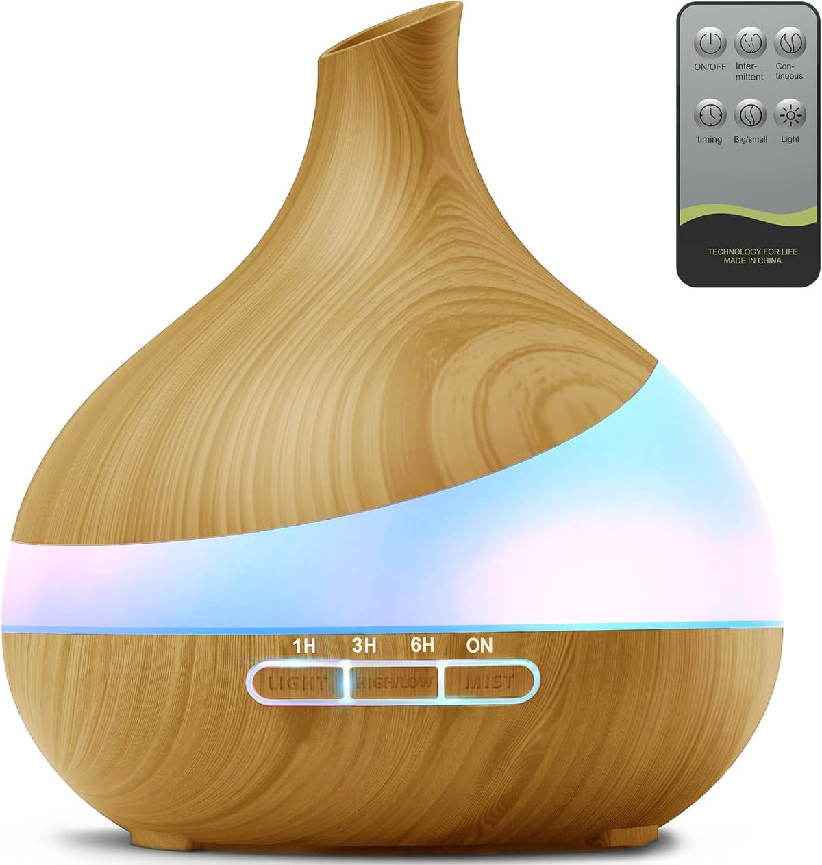 HJTHJT 500ML Essential Oil Diffuser for Home: 14 Color LED Humidifier