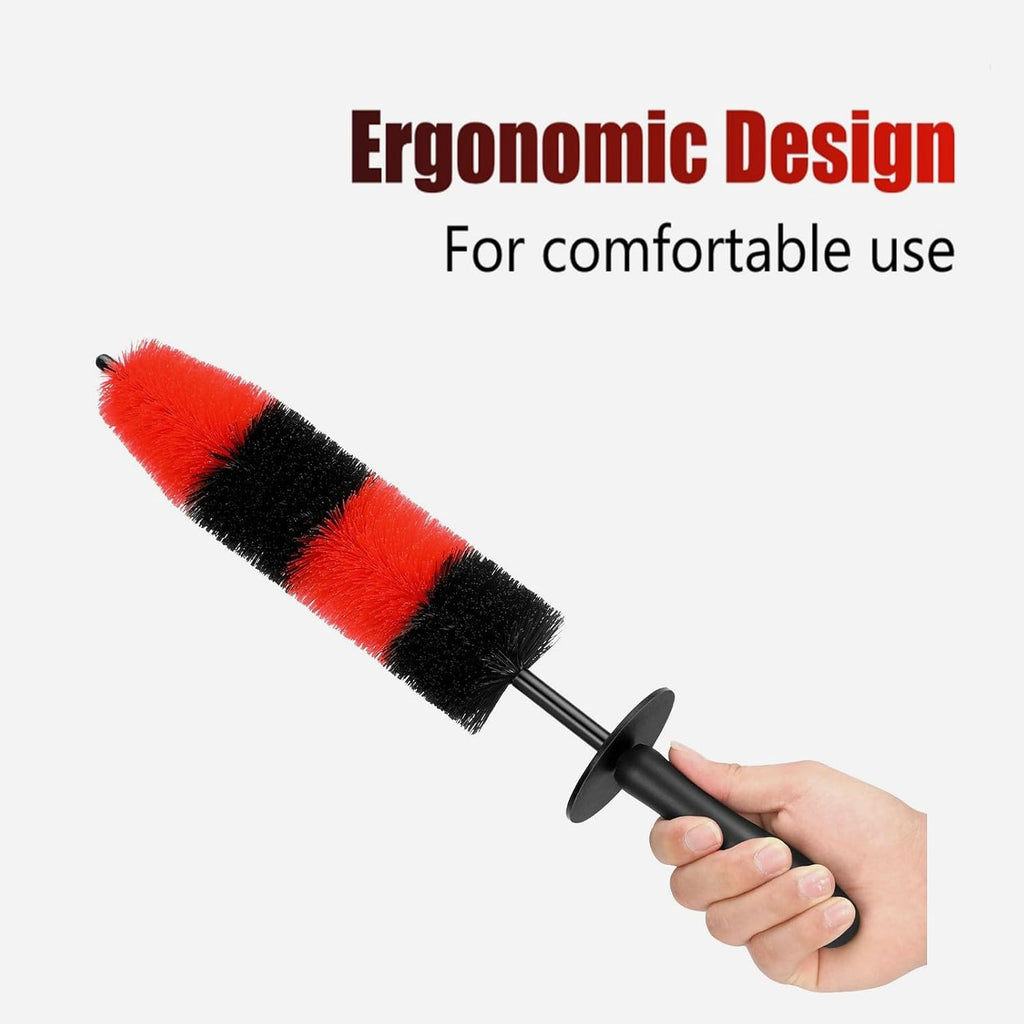 Fitosy Wheel Rim Brush, Soft Bristle Long Car Tire Washing Tool