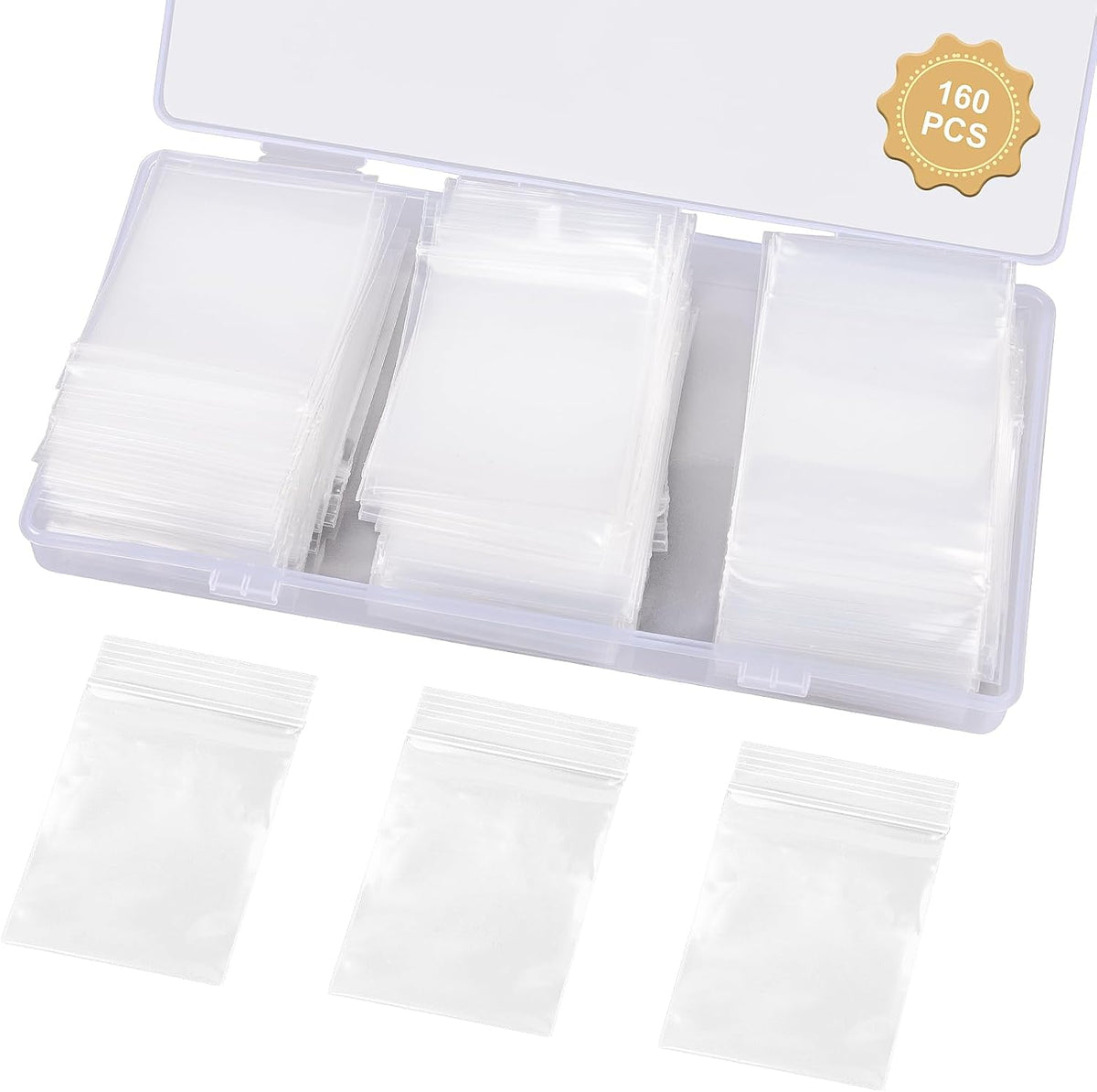 WEGOUP 120 PCS Small Plastic Bags for Jewelry, 2" x 2.76" 2.4 Mil Thick