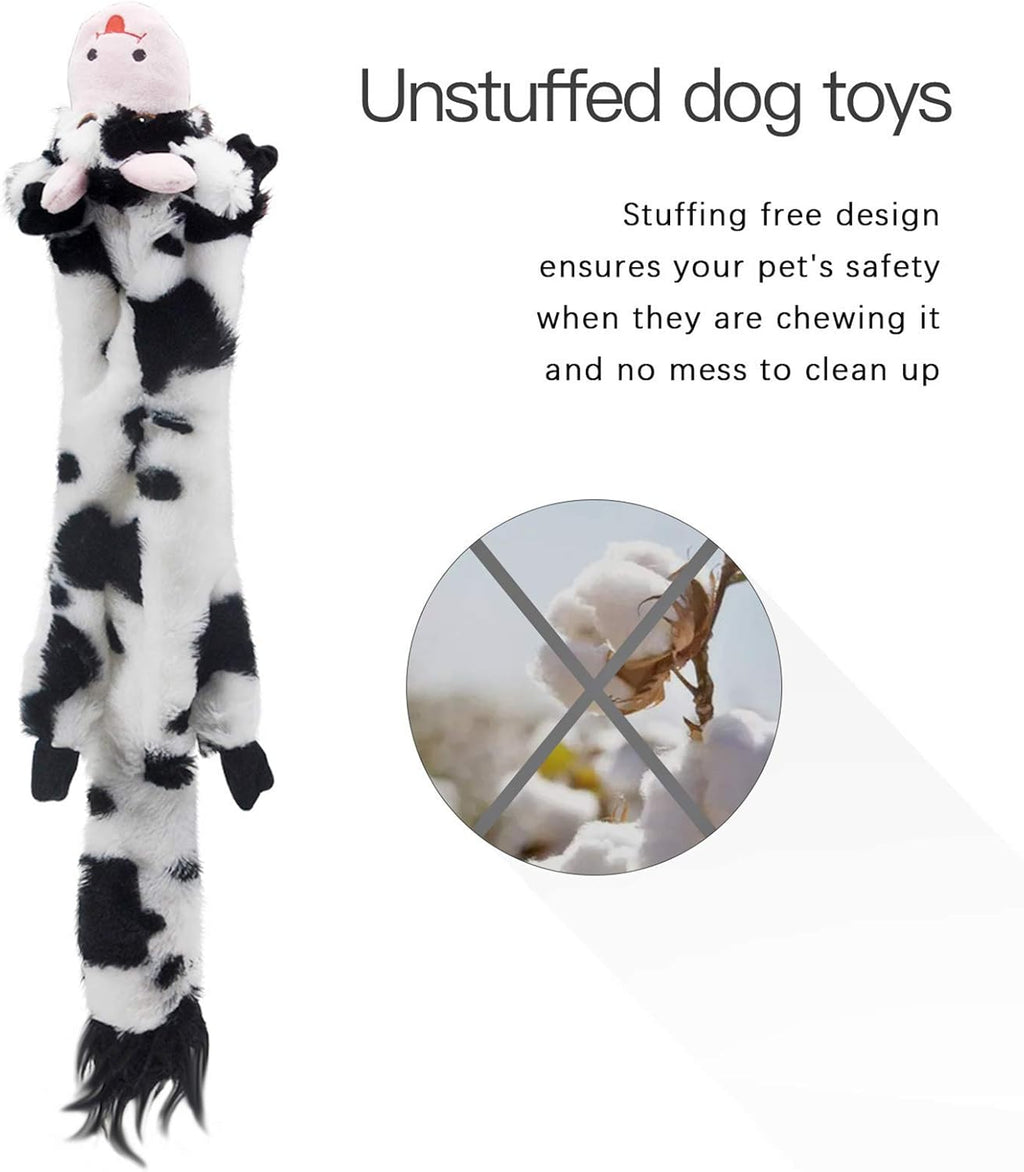 SHARLOVY Dog Squeaky Toys 5 Pack, Pet Crinkle Toy No Stuffing Animals Plush | Dog Chew for Large and Medium, Small Puppy Teething for Boredom