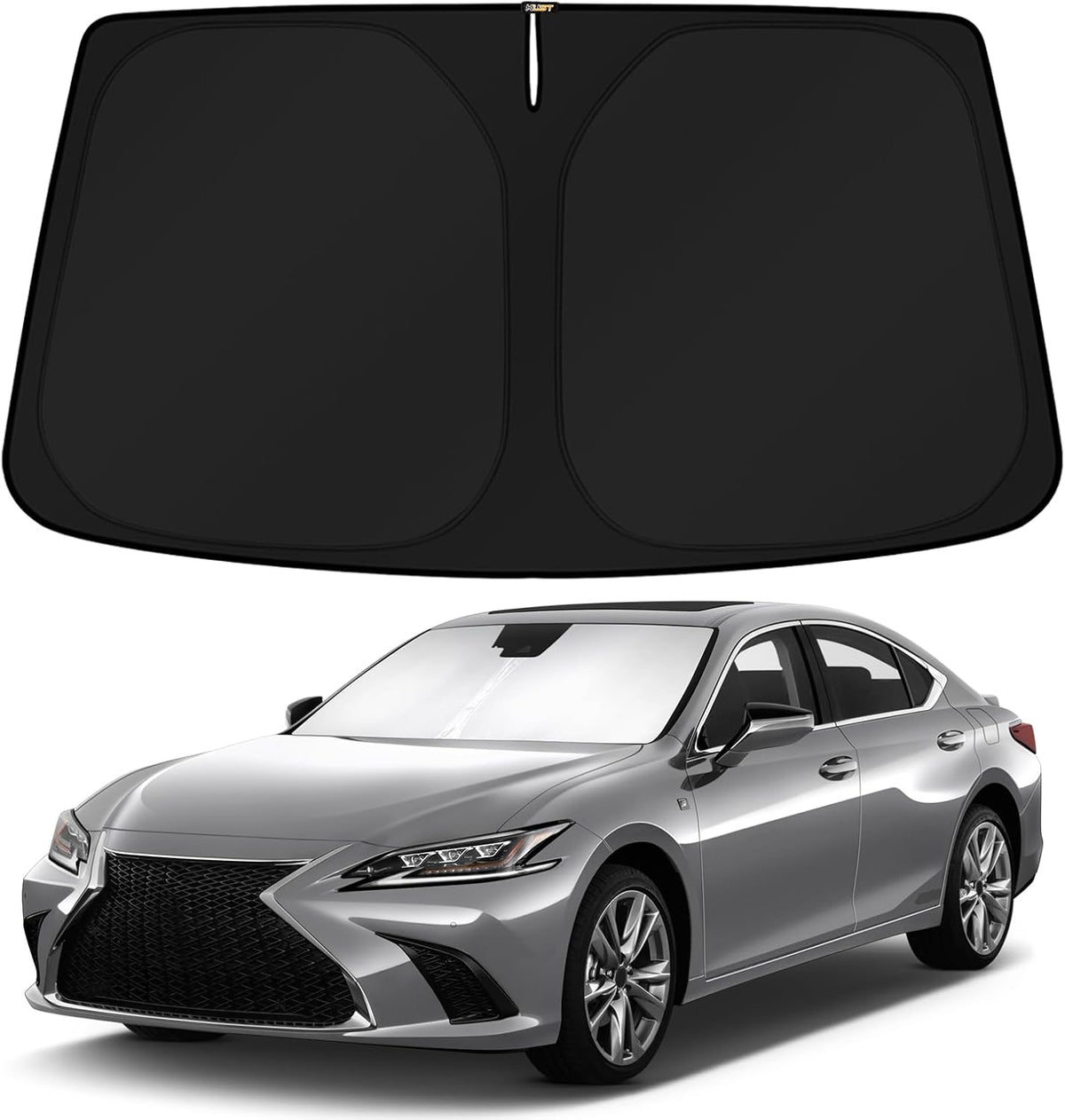 KUST Windshield Sun Shade for 2017-2026 Tesla Model Y/Model 3 Sunshade Accessories (Fit 2025-2026 Model Y Juniper / 2024 Model 3 Highland) Upgraded Foldable Sunshade, Blocks UV Rays Keep Car Cool