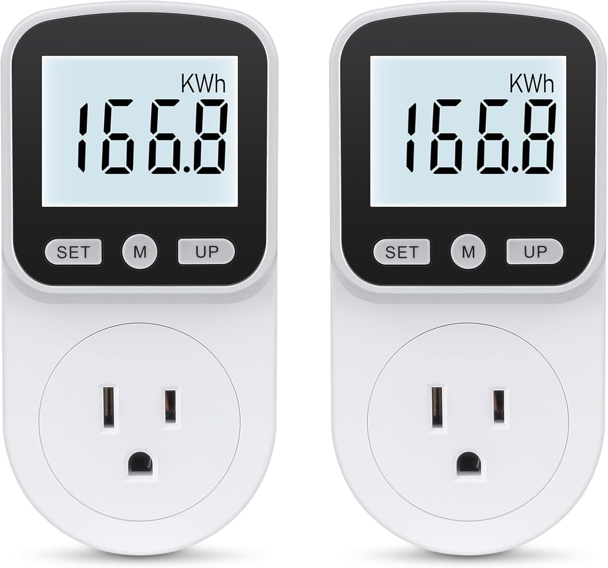 Upgraded Watt Meter Power Meter Plug Home Energy Monitor Electricity Usage Monitor, Electrical Usage Monitor, Energy Voltage Amps Meter Tester with Backlight, Overload Protection, 8 Display Modes