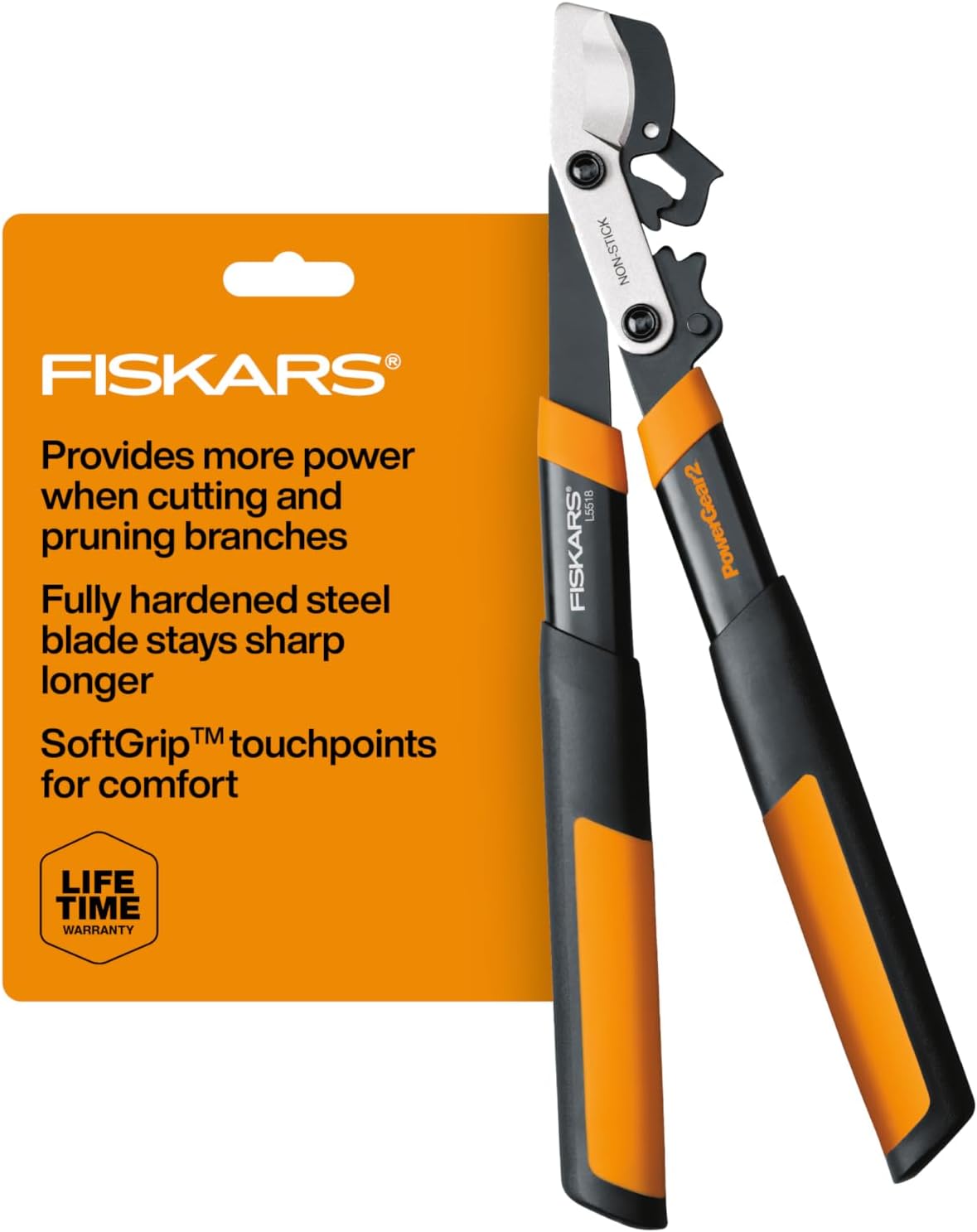 Fiskars 32” PowerGear2 Garden Bypass Loppers, 2" Cut Capacity Tree Trimmer