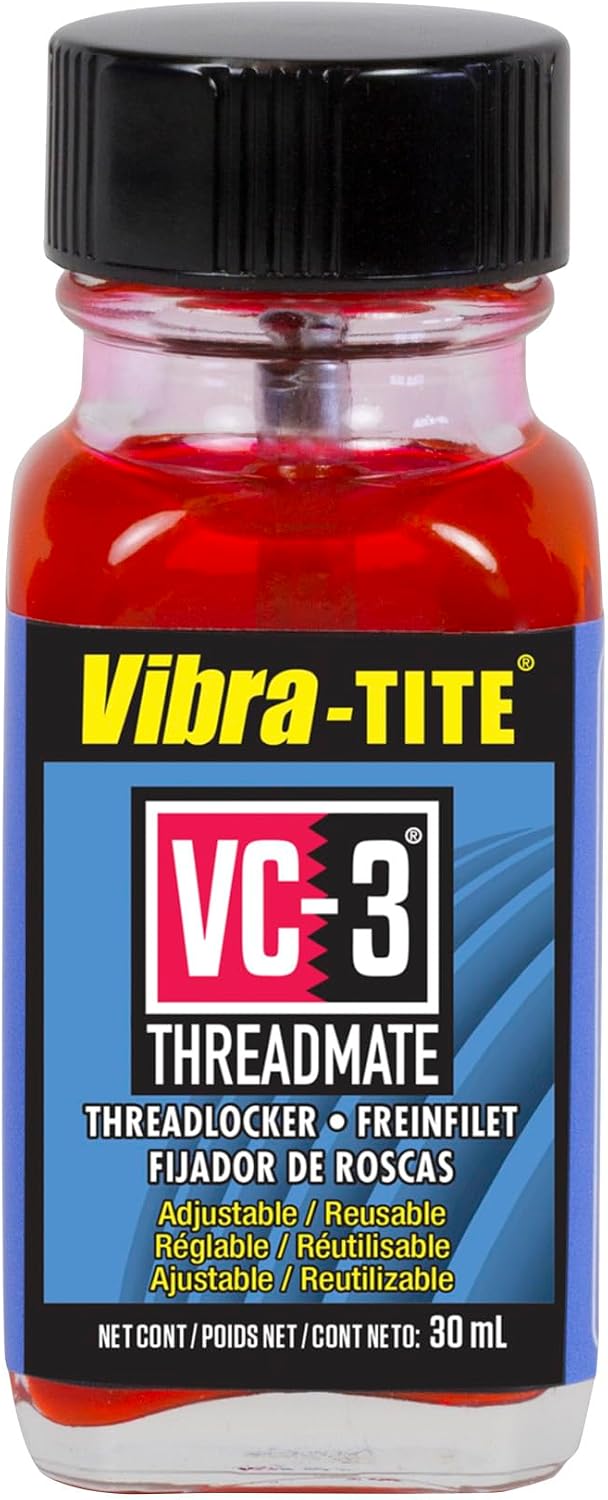 Vibra-TITE 213 VC-3 Threadmate Threadlocker, -65 to 165 Degree F, 5mL Tube, Red