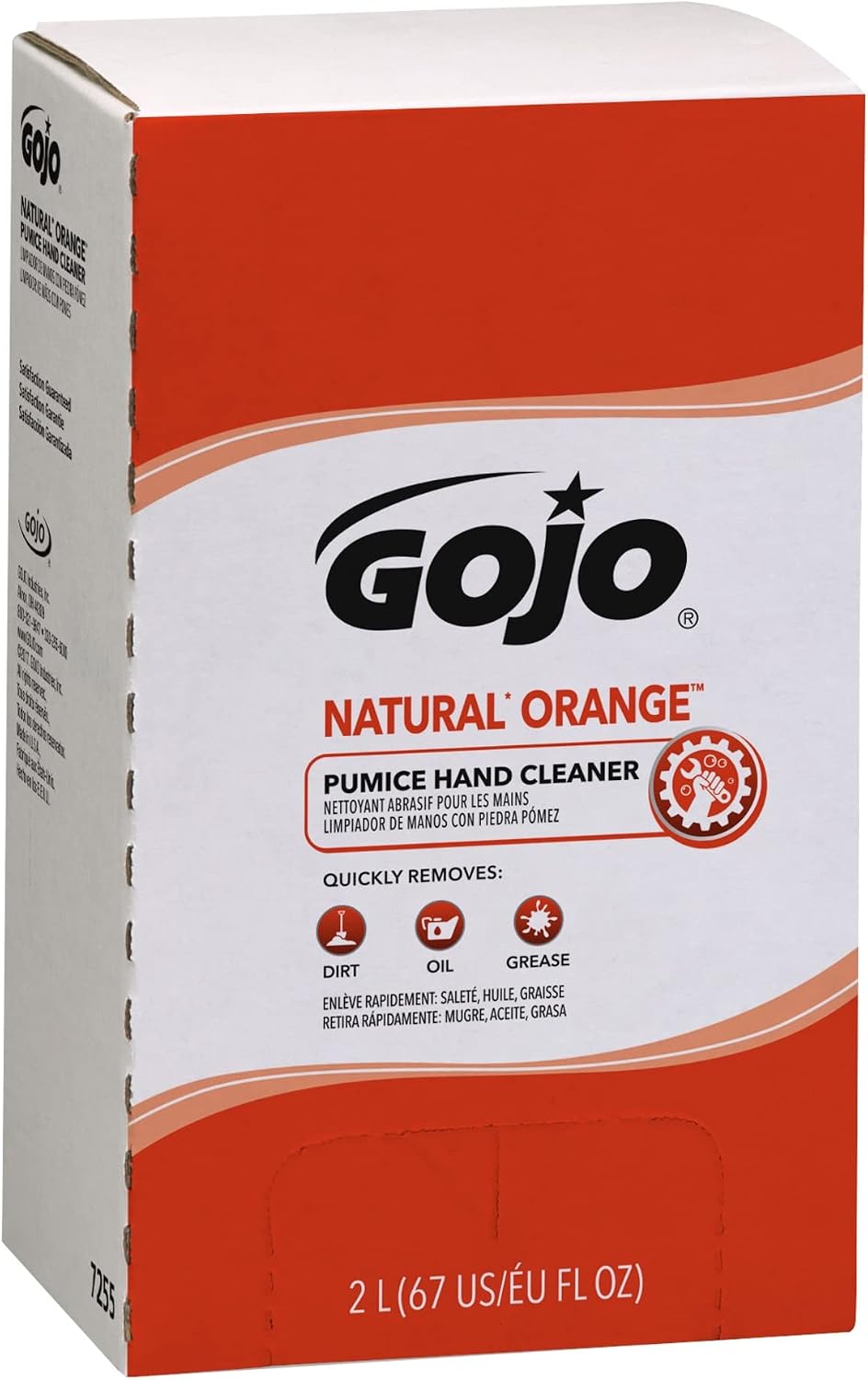 GOJO Natural Orange Pumice Hand Cleaner, Pump Bottle, 1ct x 1 Gal - 0955-02