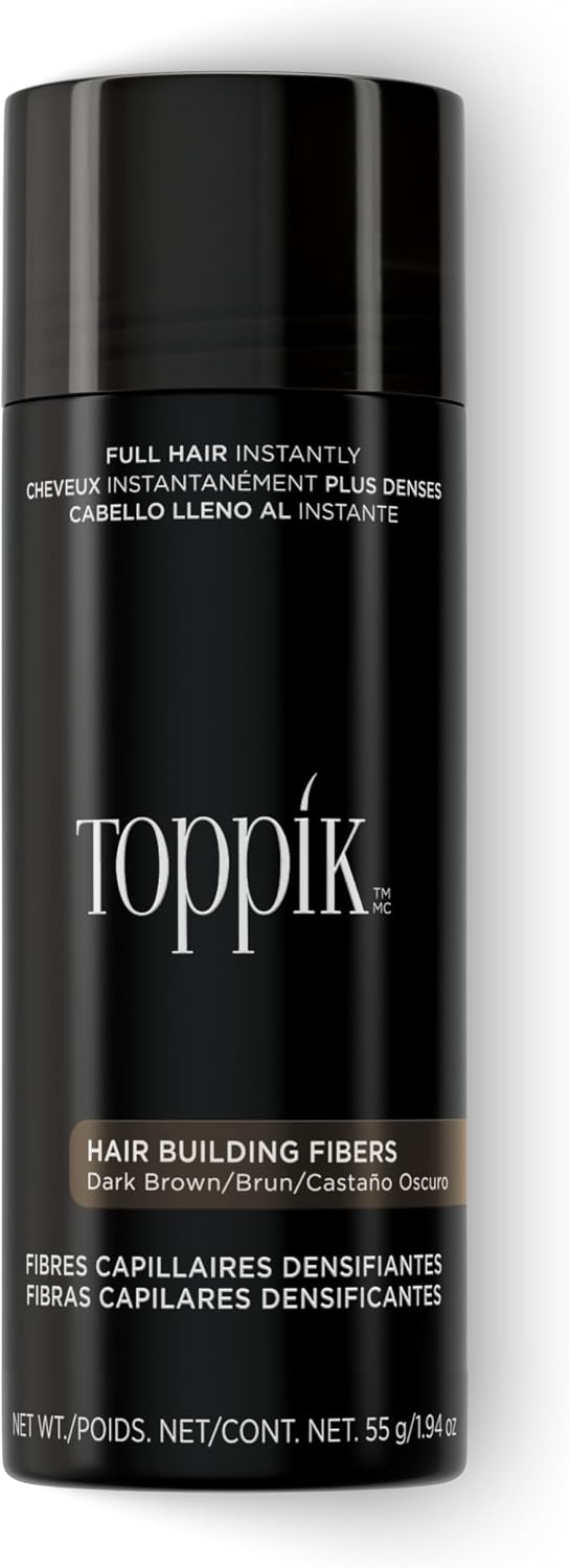 Toppik Hair Building Fibers, Fill In Fine or Thinning Hair Instantly Thicker, Fuller Looking Hair 9 Shades,4 size options