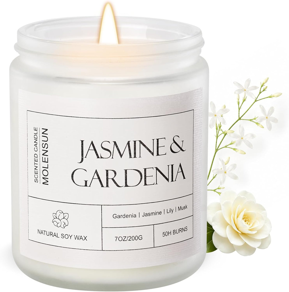 Molensun Vanilla Cupcake Scented Candle, Soy Wax 7 oz