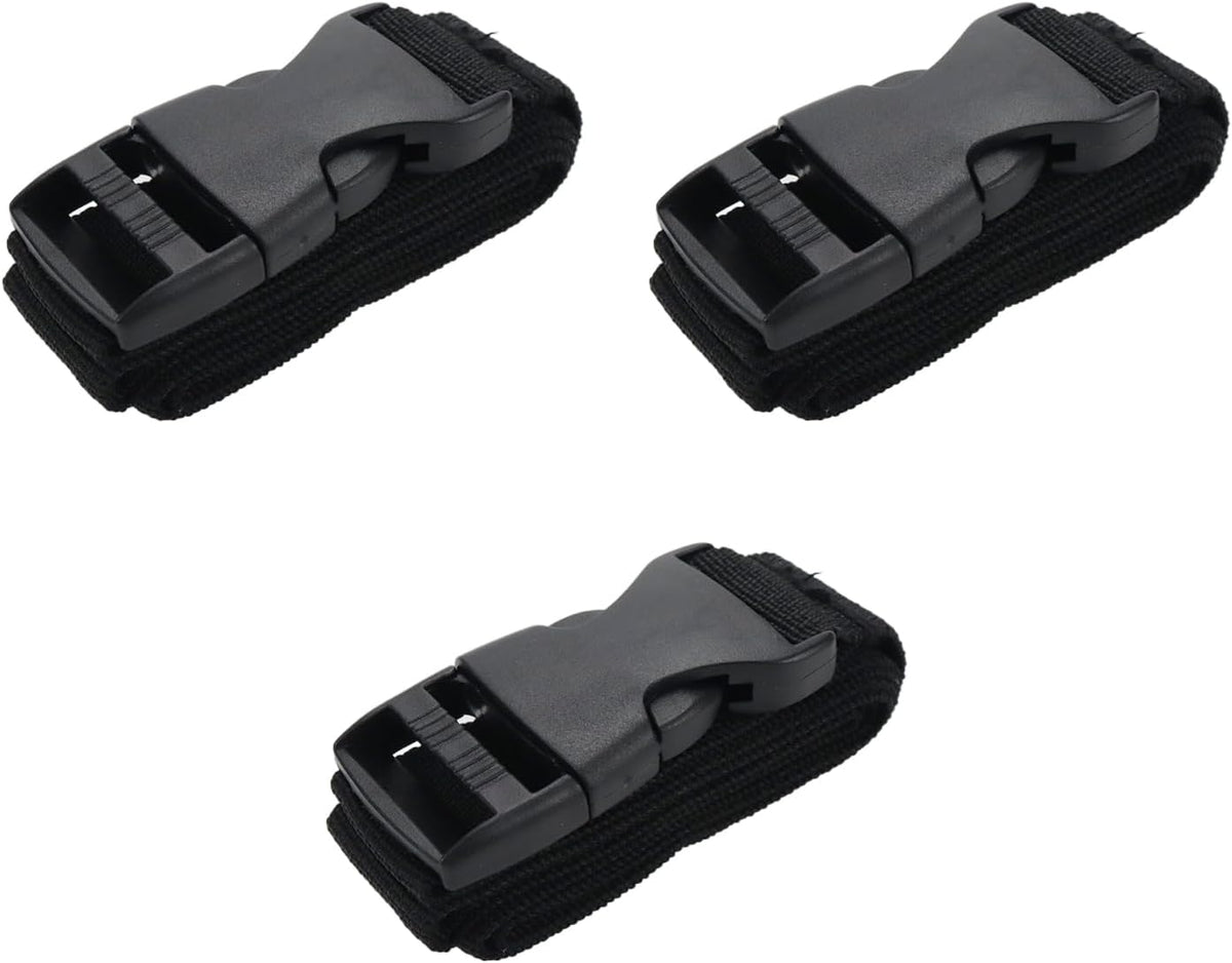 5Pcs Black Nylon Strap 1" x 47" (3.9ft) Buckle Straps with Quick Release Adjustable Straps with Buckles, Tie Down Strap for Backpacking, Outdoor Activities