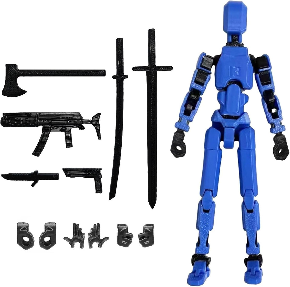 FoxVilla Titan 13 3D Printed Action Figure, Assembled Dummy 13 (Golden)