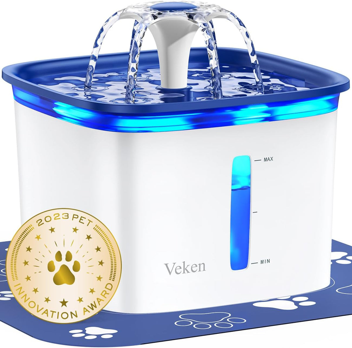 Veken Innovation Award Winner 95oz/2.8L Cat Water Fountain