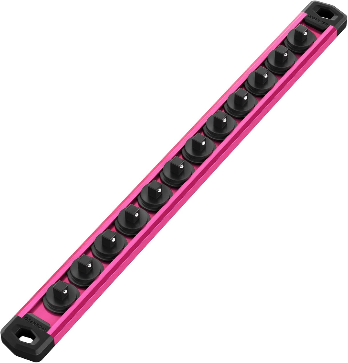 WORKPRO Magnetic Socket Organizer, Heavy-Duty 3/8-Inch Drive Socket Rail