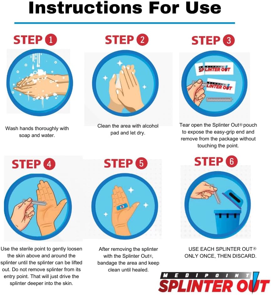Medipoint Splinter Out Splinter Remover, 20 Count