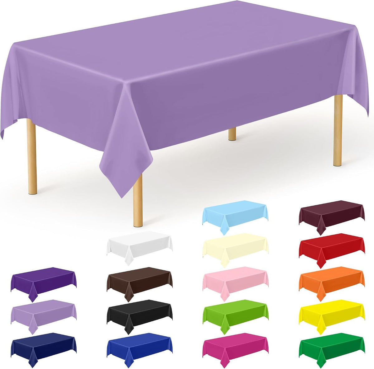 4Pack Black and Gold Tablecloths for Events, 54" x 108" Plastic Table Cloth Disposable for Rectangle Tables, Waterproof Table Cloth Cover for New Years Eve Decorations Holiday Birthday Wedding Dining