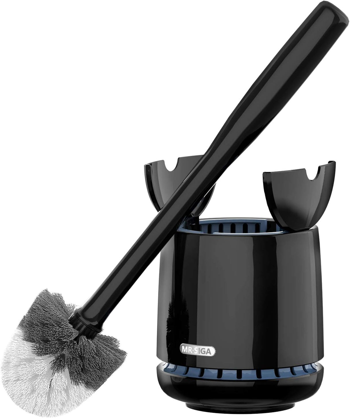 MR.SIGA Toilet Bowl Brush and Holder, Sturdy Long Handle, White, 1 Pack