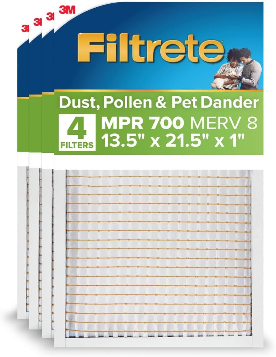 Filtrete 20x30x1 Air Filter, MERV 8, MPR 700, 4 HVAC Filters