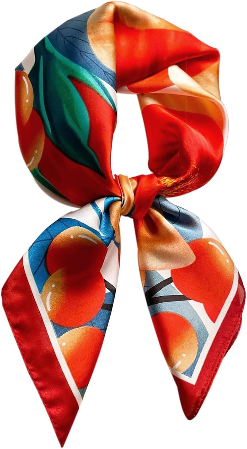 Dailyacc Hair Bandanas Scarf For Women Lightweight Fashion Neck Silk Satin Head Scarves For Sleeping Handbags Scarf