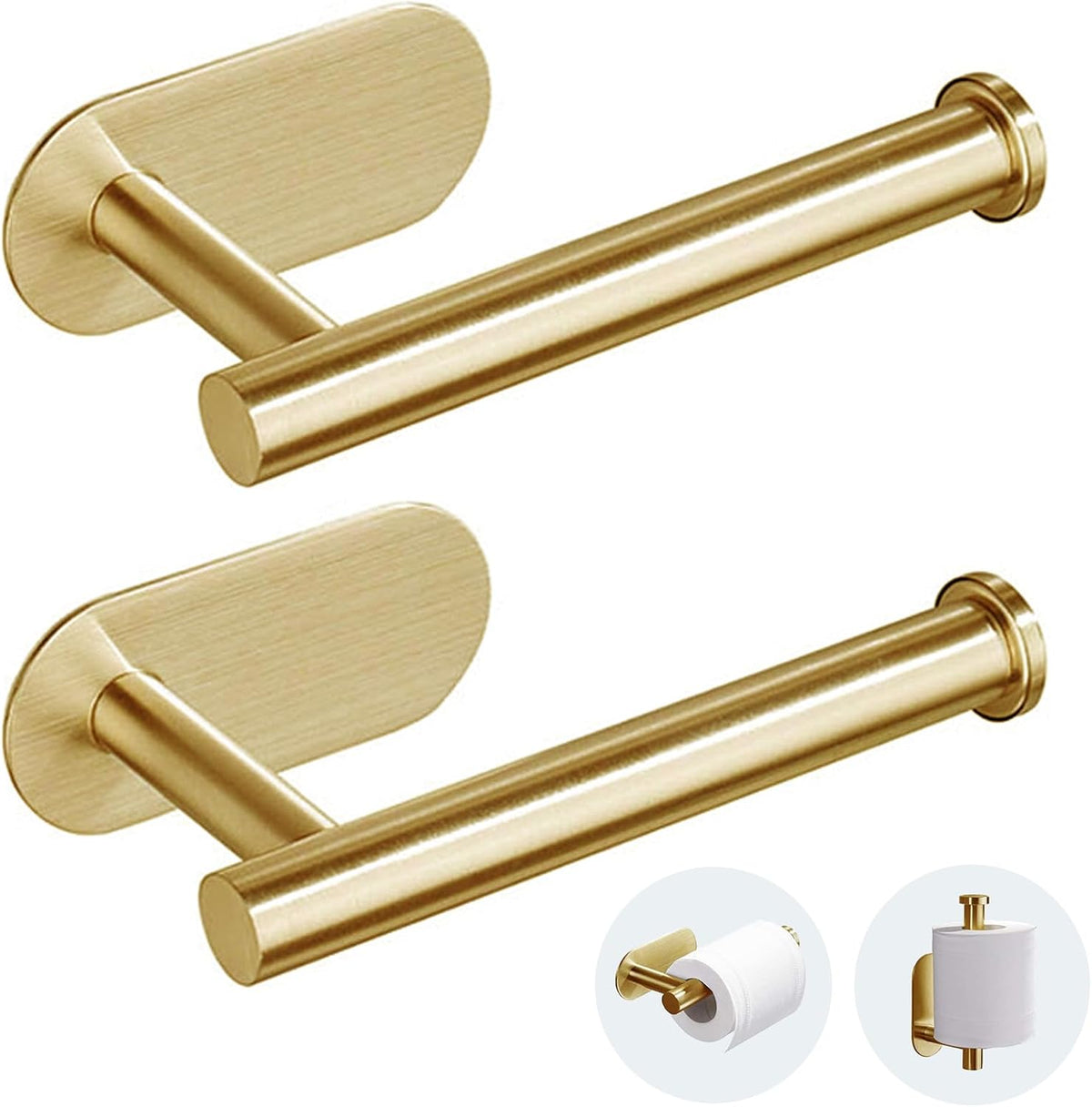 JOPOFI Toilet Paper Holder - Adhesive Toilet Paper Holder - Matte Black