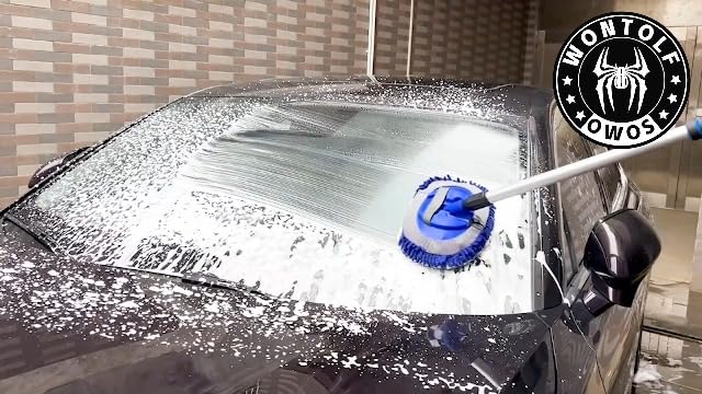 Wontolf 62'' Car Wash Brush with Long Handle, Scratch-Free Soft Bristles Sturdy Car Wash Mop Kit, Complete Car Cleaning Brush Kit Wash Mitt Towel Windshield Squeegee Wheel Tire Brush for Car Truck RV