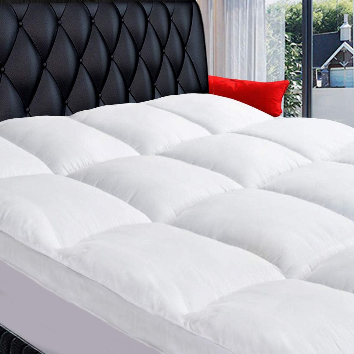 COONP Queen Mattress Topper, Cotton Extra Thick Pillow Top Mattress Pad