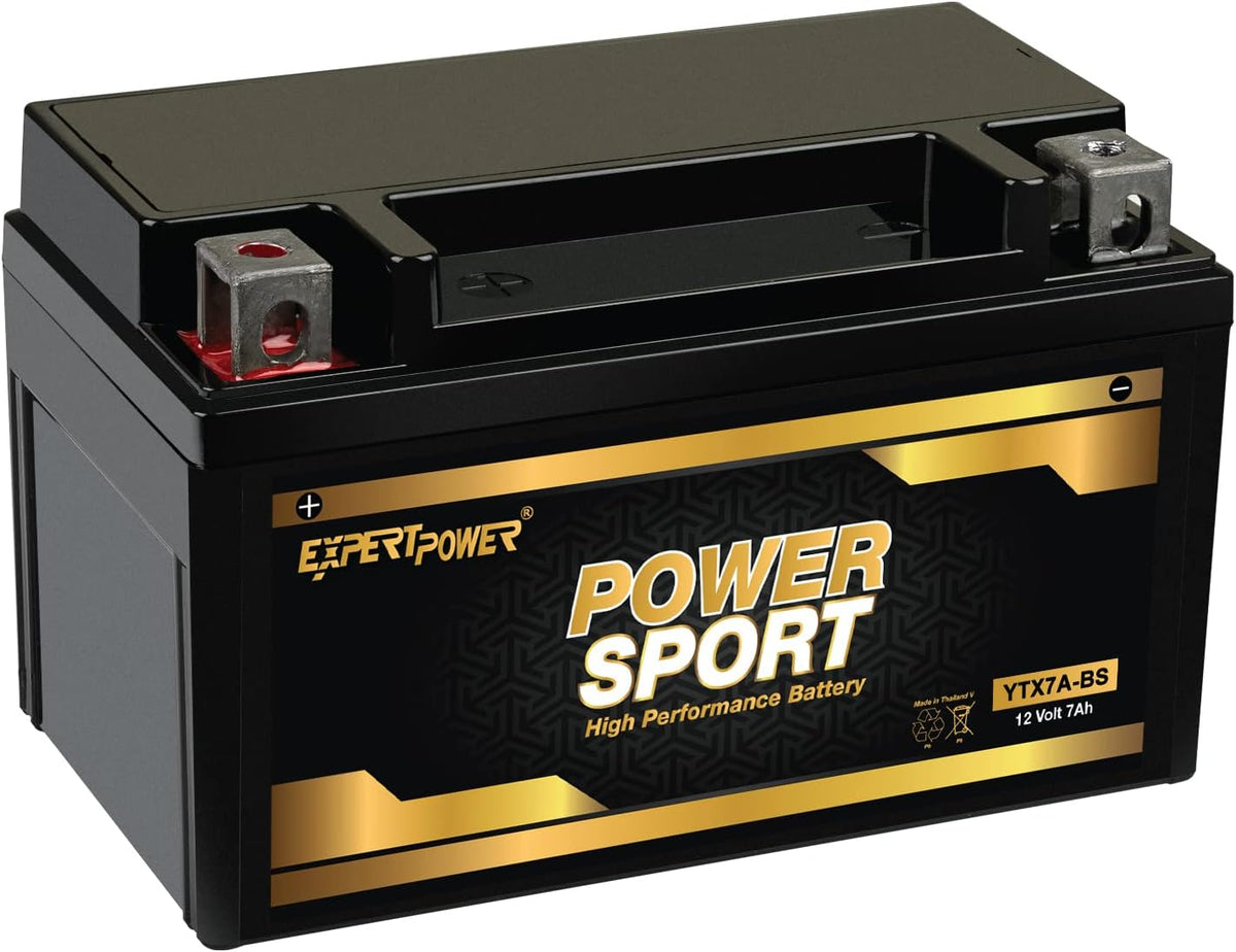 ExpertPower YTX7A-BS 12V 7Ah AGM Motorcycle Battery 180 CCA OEM Fit