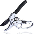 Germany Pruning Shears For Gardening, Arthritis Weak Hand Snips, 4x cutting power trimming, 1-Inch Cut Capacity Garden Clippers, Ergonomic handle, Rust resistant, high strength steel, Sharp