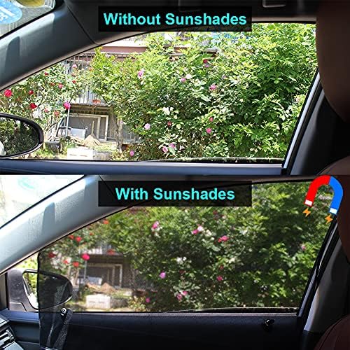 Ovege Car Window Shades Magnetic 2pcs Universal Car Window Screen Mesh Side Window Sun Shade Automotive Window Sunshades for Driver Passenger (Front Seat 2pcs-)