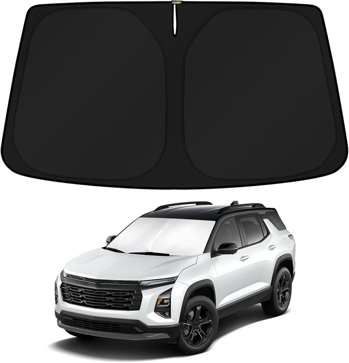KUST Windshield Sun Shade for 2017-2026 Tesla Model Y/Model 3 Sunshade Accessories (Fit 2025-2026 Model Y Juniper / 2024 Model 3 Highland) Upgraded Foldable Sunshade, Blocks UV Rays Keep Car Cool