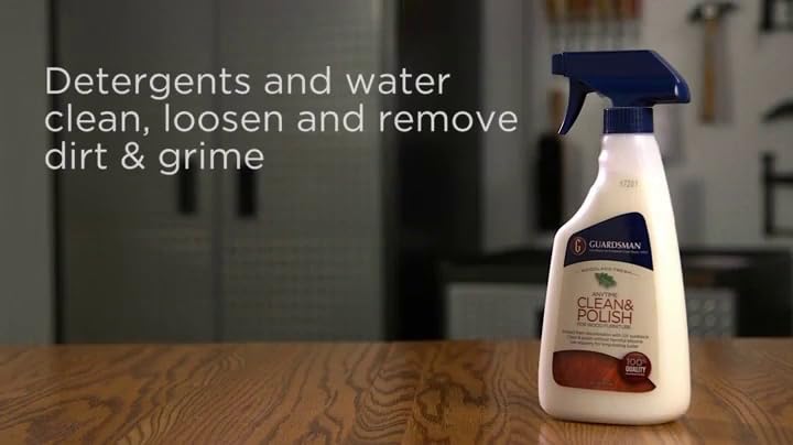Guardsman Clean & Polish For Wood Furniture - Cream Polish 16.9 oz - Silicone Free, UV Protection - 461500