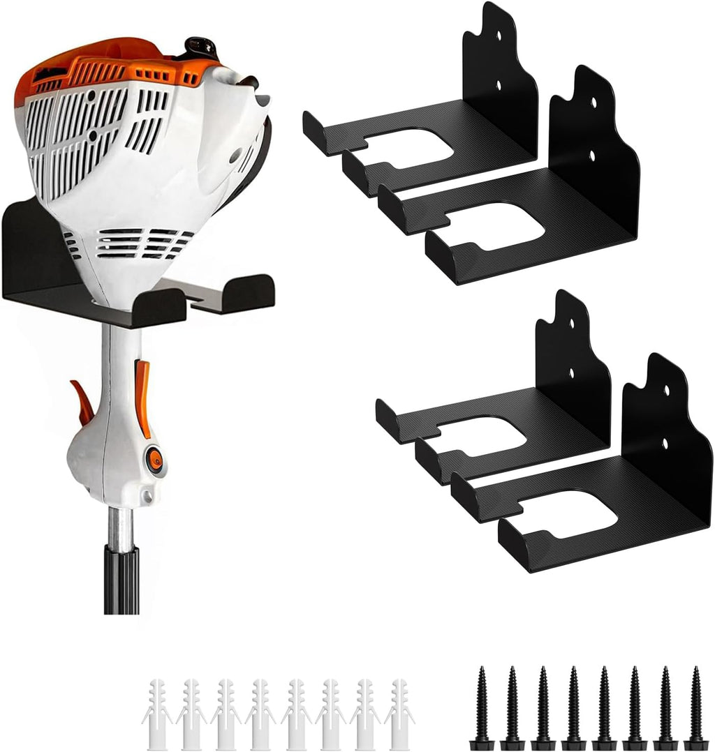 JNIHEEP Garage Organizer Trimmer Rack, Garden Power Tool Hanger Weed Whackers Holder Wall Mounted for Grass Trimmer, Hedge Trimmer, Garage Trimmer, Garden Tools,1 Pack