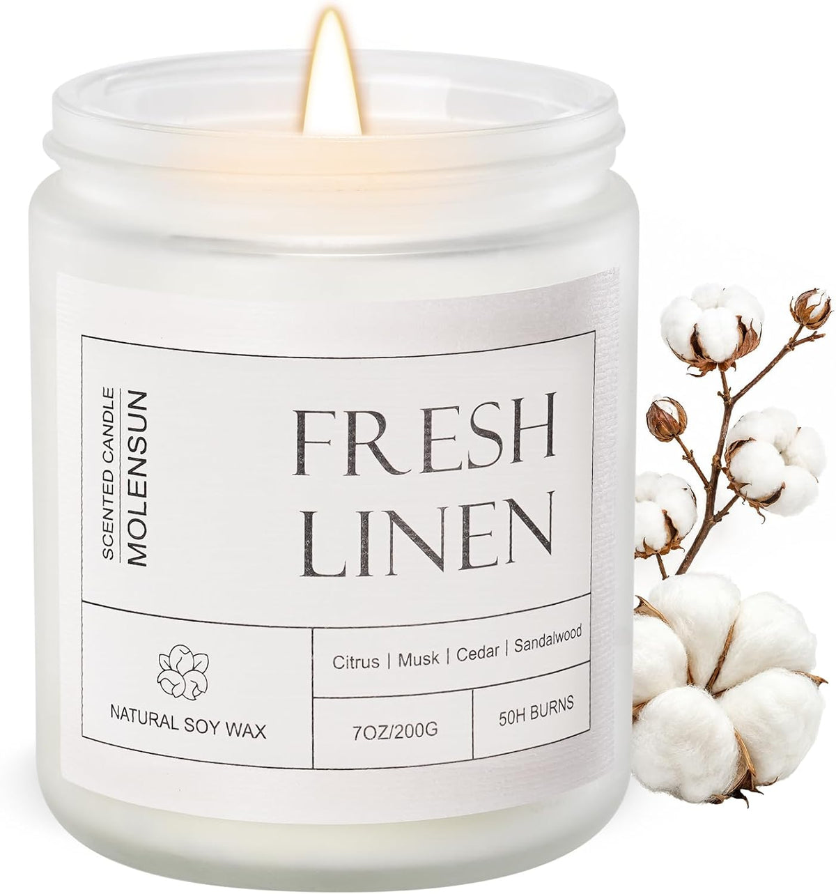 Molensun Vanilla Cupcake Scented Candle, Soy Wax 7 oz