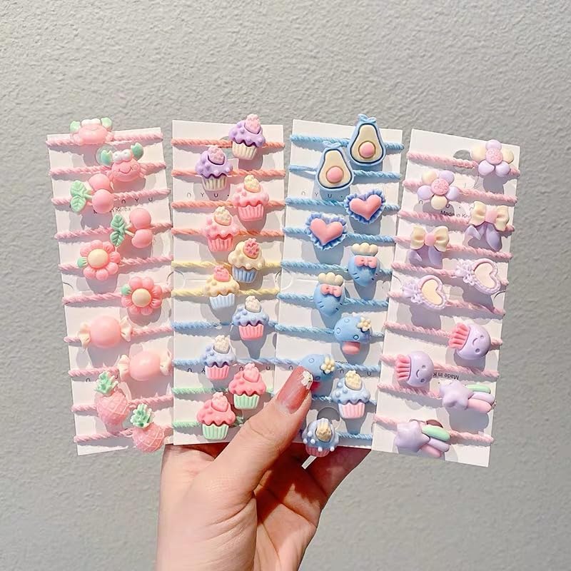 ALTALIVA 100Pcs Baby Hair Ties Cute Elastic Hairbands No Damage Multicolor Small Ponytail Holders for Baby Girls Toddlers Kids
