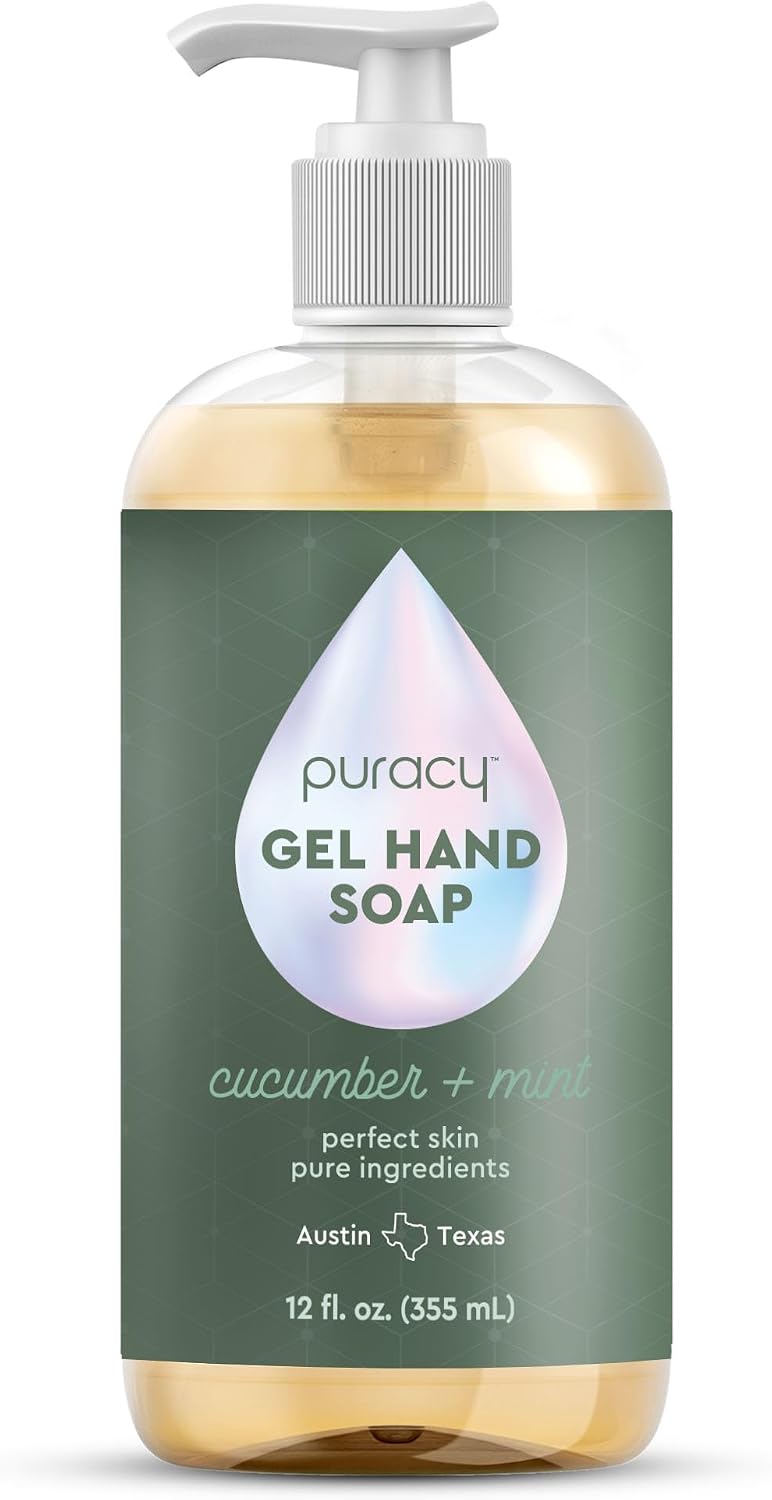 Puracy Organic Hand Soap, Professional Hand Washers We've All Become, Moisturizing Natural Gel Hand Wash Soap, Liquid Hand Soap Refills for Soft Skin (Refill Lavender & Vanilla, 48 Ounce)