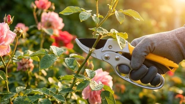 Germany Pruning Shears For Gardening, Arthritis Weak Hand Snips, 4x cutting power trimming, 1-Inch Cut Capacity Garden Clippers, Ergonomic handle, Rust resistant, high strength steel, Sharp