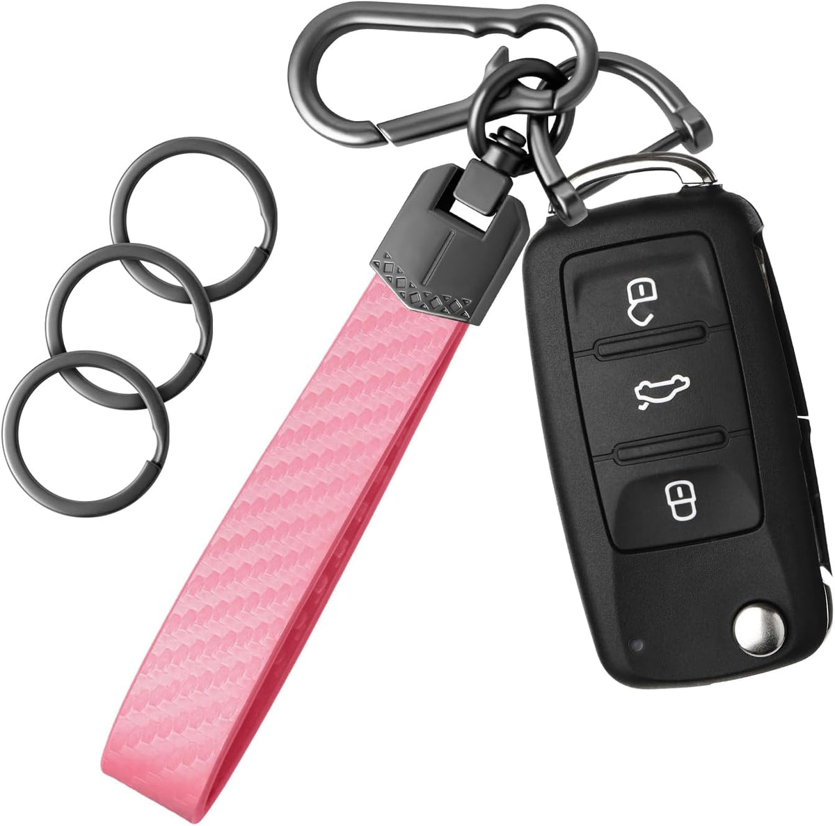 OHKYOOT Leather Car Keychain for Home Car Keys