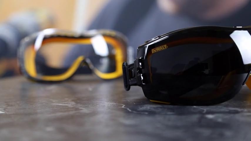 DEWALT Concealer Clear Anti Fog Dual Mold Safety Goggle Dpg82 Unisex Adult Tinted Anti Fog Adjustable Polycarbonate Full Rim
