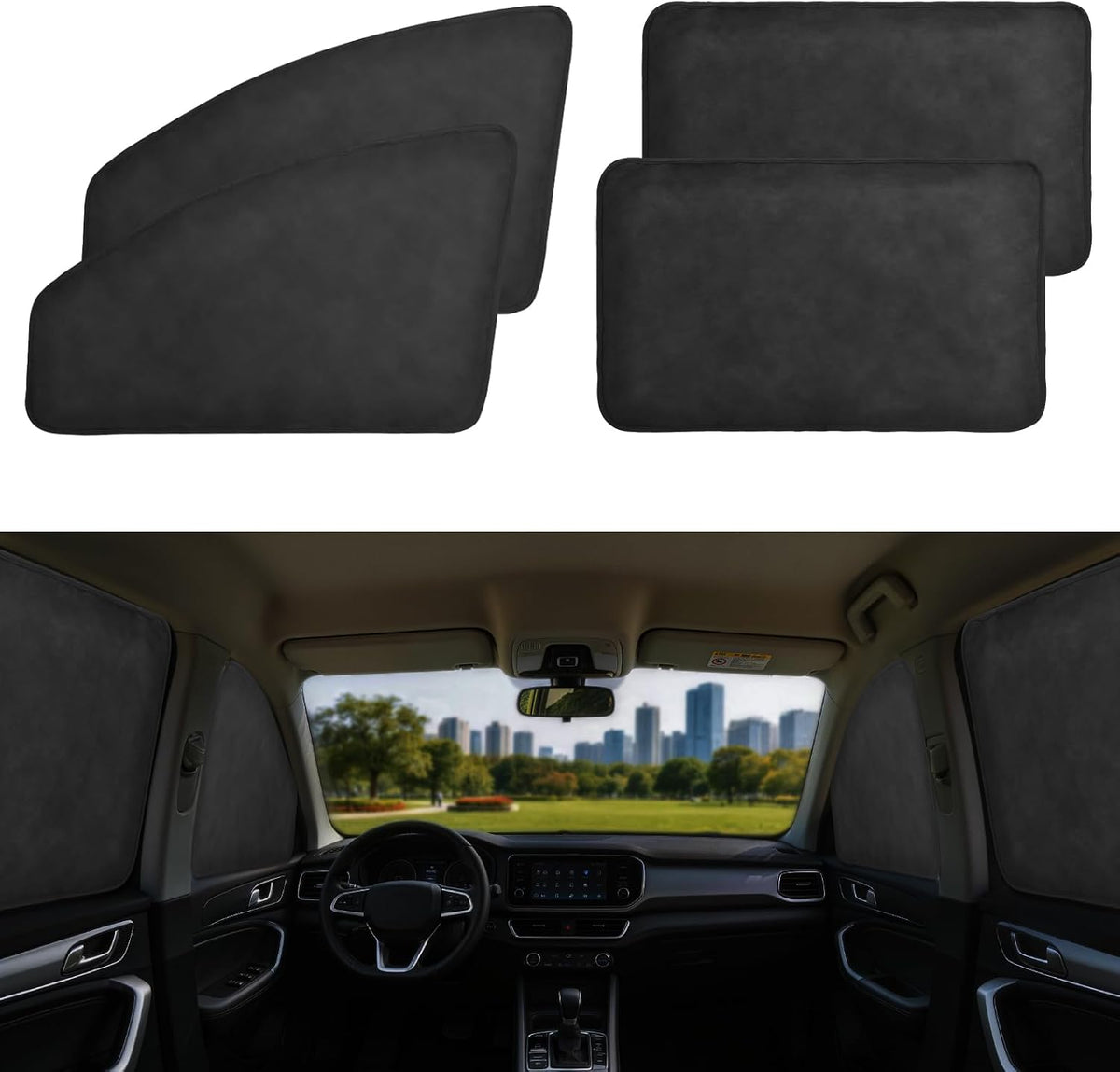 XCBYT Magnetic Car Window Shades for Side Window, 100% Blackout Privacy