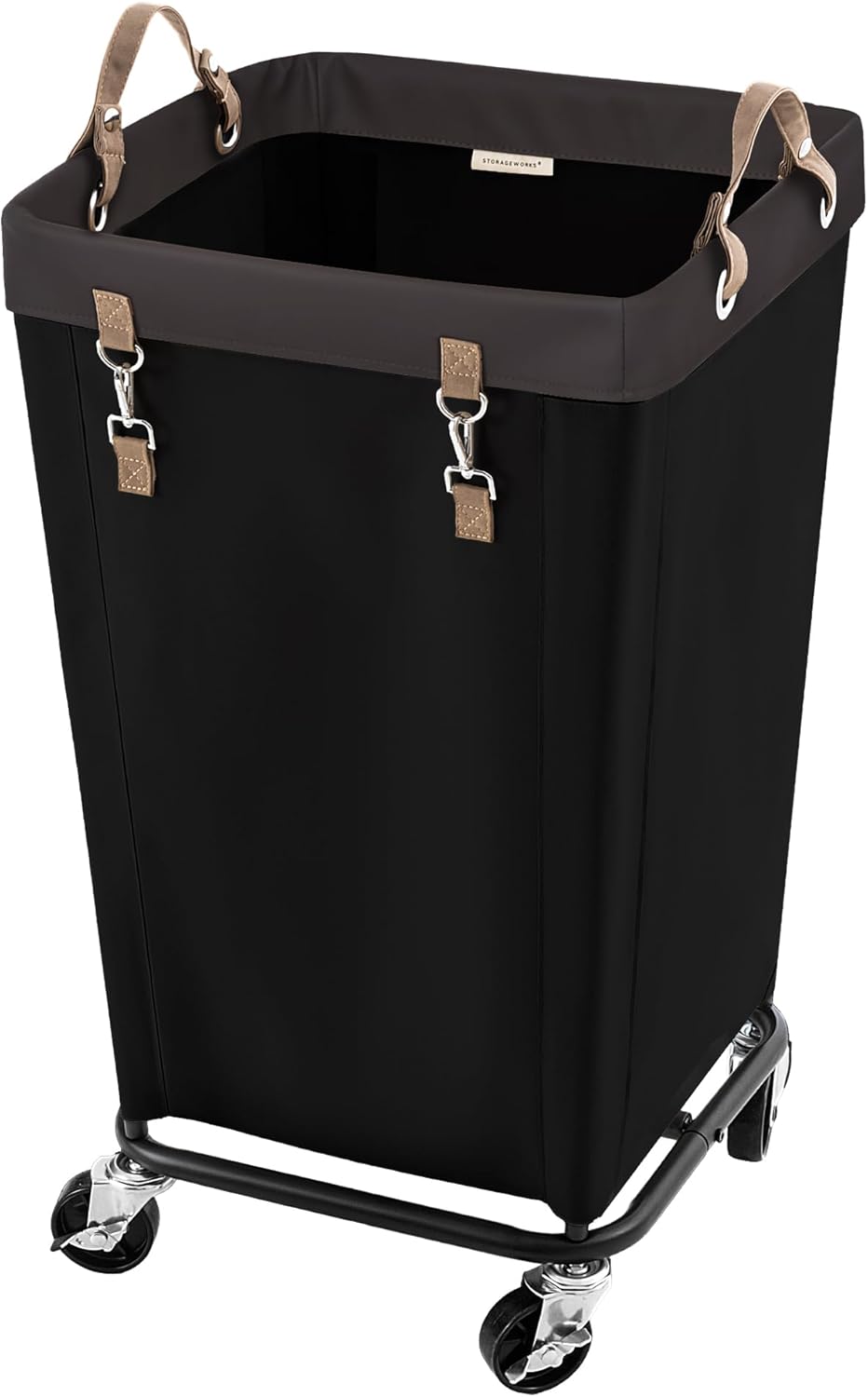 StorageWorks 160L Laundry Basket with Wheels, Rolling Hampers for Clothing