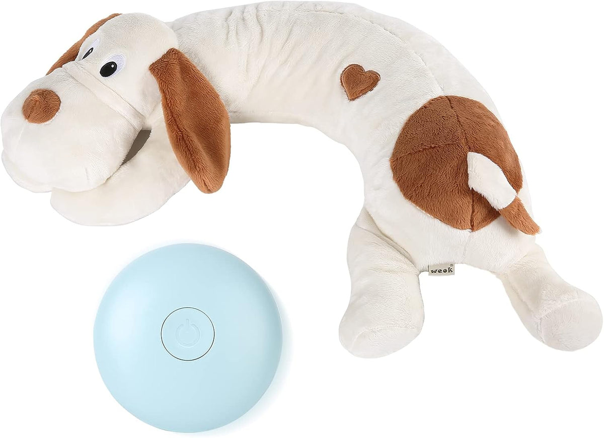 WEOK Heartbeat Puppy Toy, Comfort Cuddler Pillow, Dog Anxiety Relief Calming Aid,Heartbeat Stuffed Toy for Dogs,Puppy Heartbeat Toy Sleep Aid,Dog Heartbeat Toy for Pet