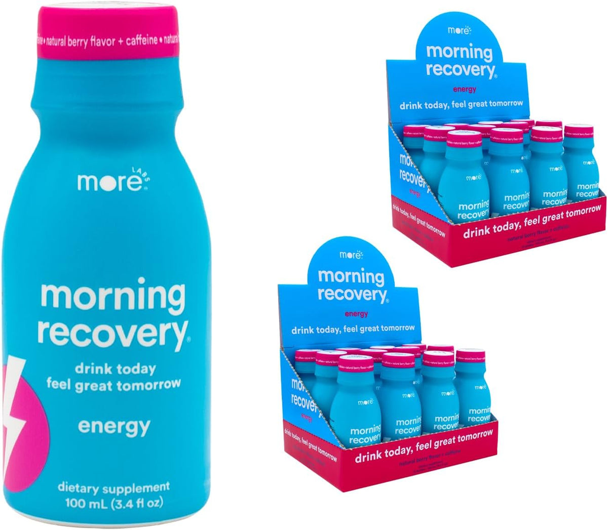 Morning Recovery DHM Electrolyte, Milk Thistle Drink Proprietary Formulation to Hydrate While Drinking, Non GMO, Vegan, Gluten-Free, Sugar-Free Lemon, Pack of 6