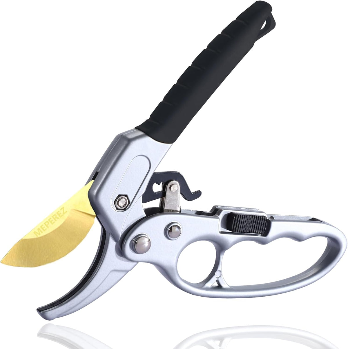 Germany Pruning Shears For Gardening, Arthritis Weak Hand Snips, 4x cutting power trimming, 1-Inch Cut Capacity Garden Clippers, Ergonomic handle, Rust resistant, high strength steel, Sharp