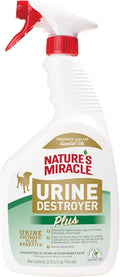 Nature's Miracle Dog Urine Destroyer Plus, Enzymatic Cleaner, 32 oz | Destroys the Toughest Dog Urine Stains, For Use on Multiple Surfaces, Safe For Pets and Home*, Fresh Scent