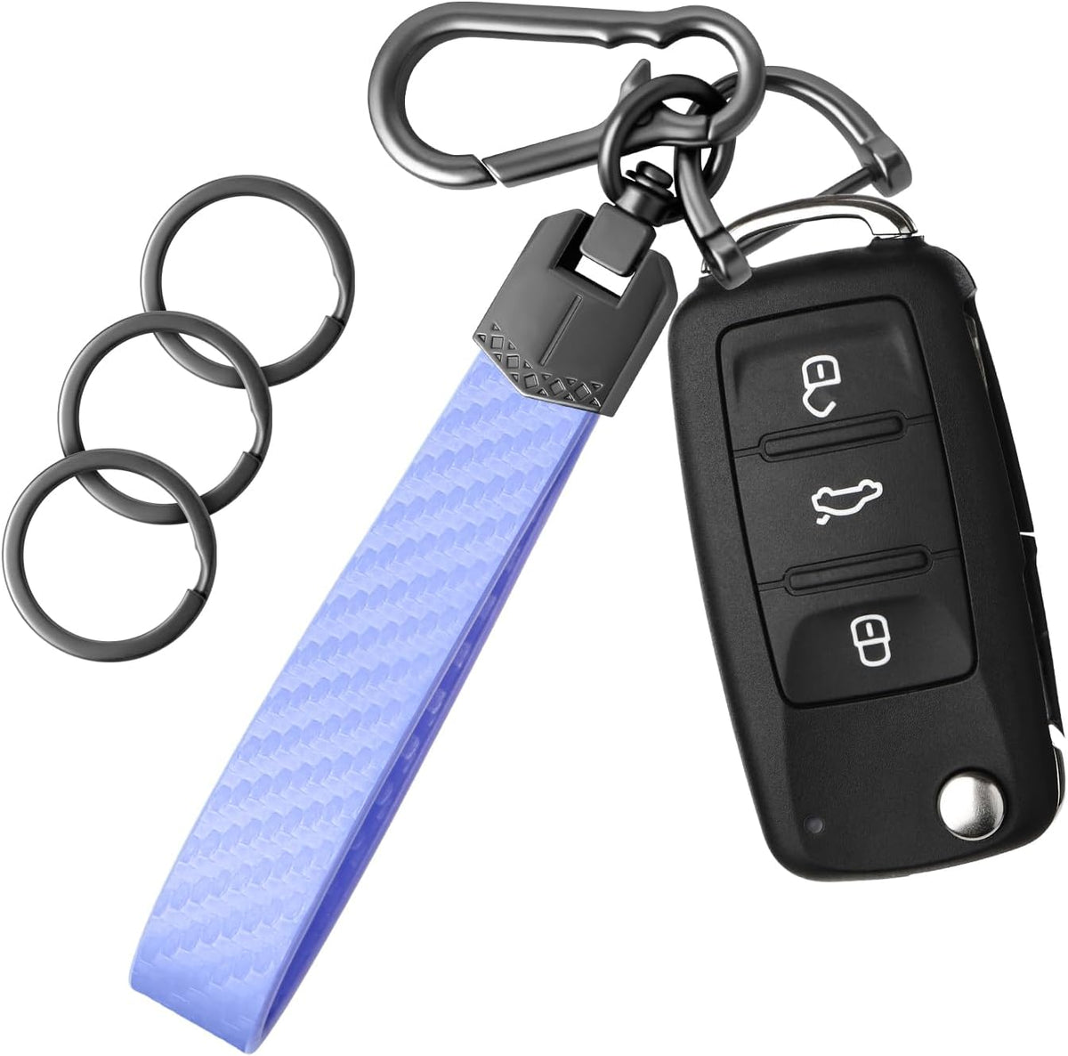 OHKYOOT Leather Car Keychain for Home Car Keys